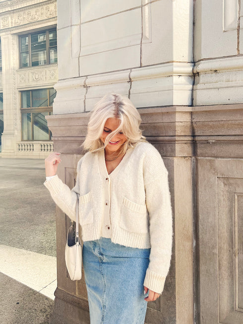 Golden Girl Boucle Cardigan